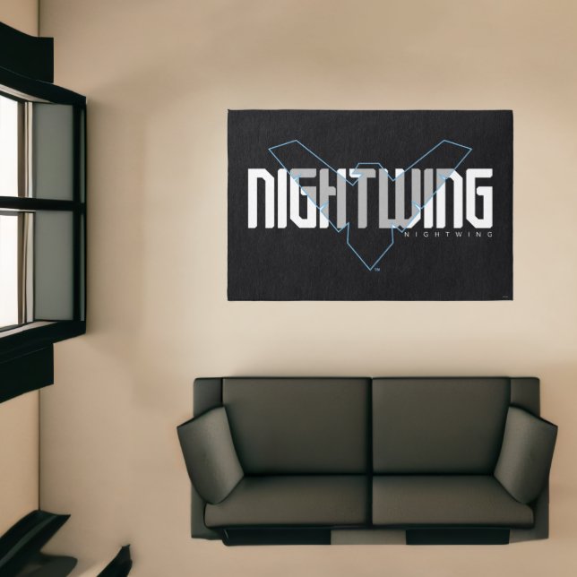 Nightwing Hi-Tech Name Graphic Rug (Insitu (Indoor 1))