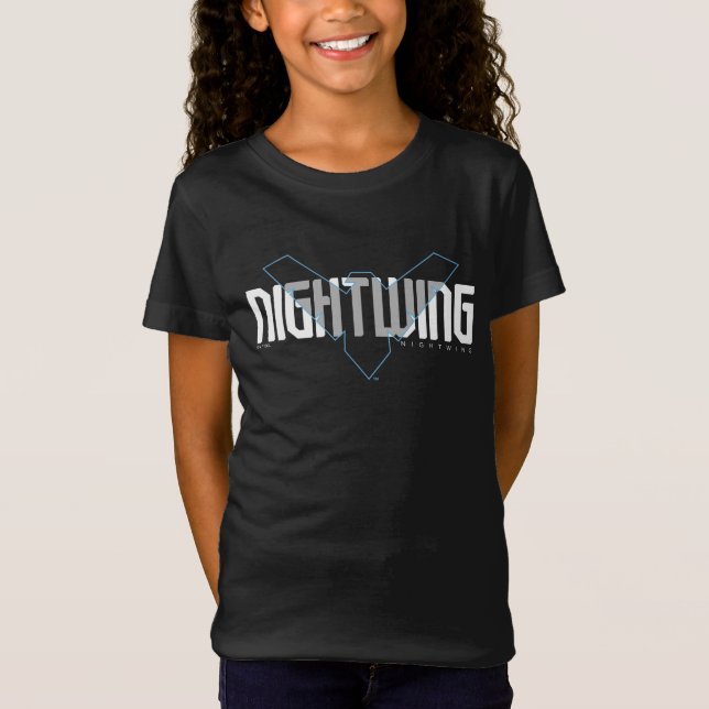 Nightwing Hi-Tech Name Graphic T-Shirt (Front)