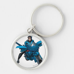 Nightwing on bike keychain