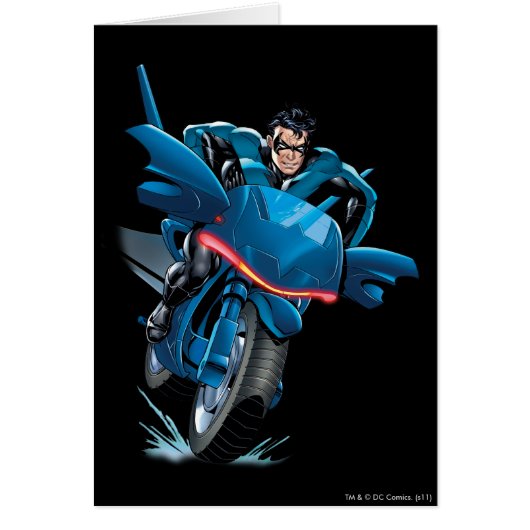 Nightwing rides bike cards (Front)
