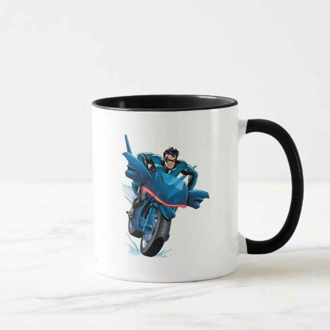 Nightwing rides bike mug (Right)