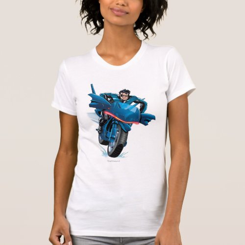 Nightwing rides bike T_Shirt