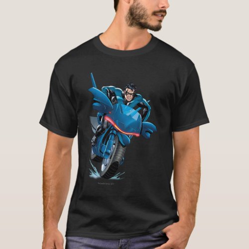 Nightwing rides bike T_Shirt