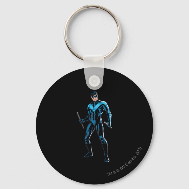 Nightwing Stands Keychain (Front)
