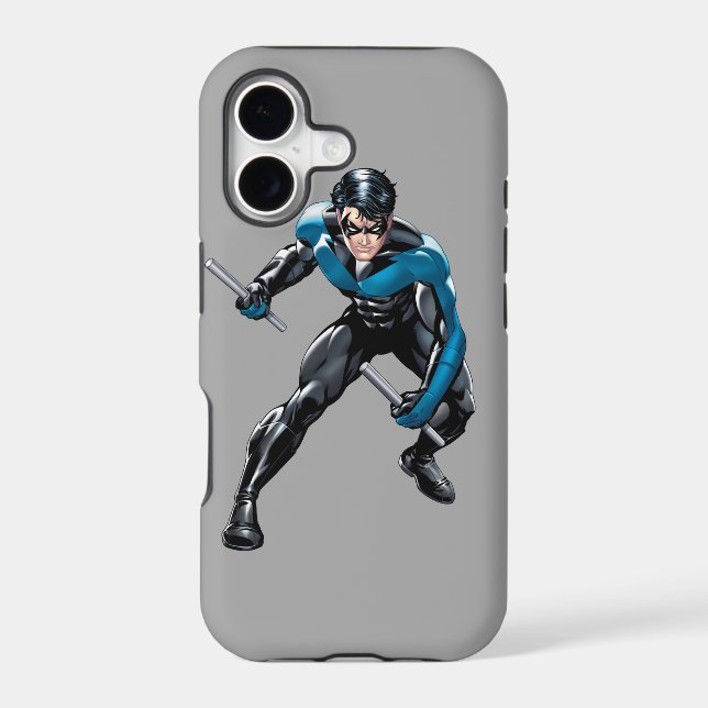 Nightwing with Weapons Iphone Case (Back)
