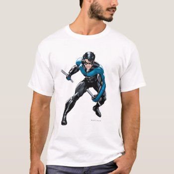 Nightwing With Weapons T-shirt by batman at Zazzle