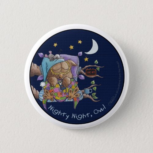 Nighty Night Owl Pinback Button