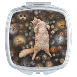 Nighty Nighty Kitty Cat,    Compact Mirror