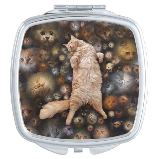Nighty Nighty Kitty Cat,    Compact Mirror (Front)