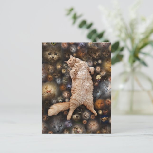 Nighty Nighty Kitty Cat,    Postcard (Standing Front)