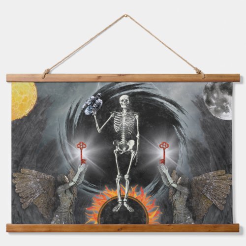 Nigredo Alchemy Dark Death Occult Gothic Hanging Tapestry