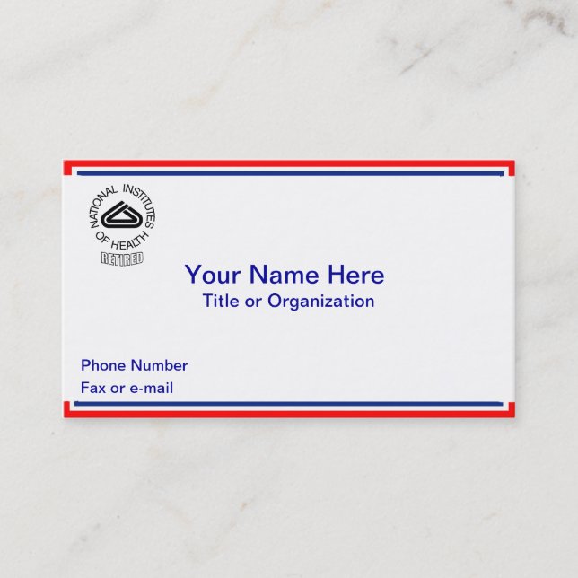 NIH Retired Business Cards (Front)