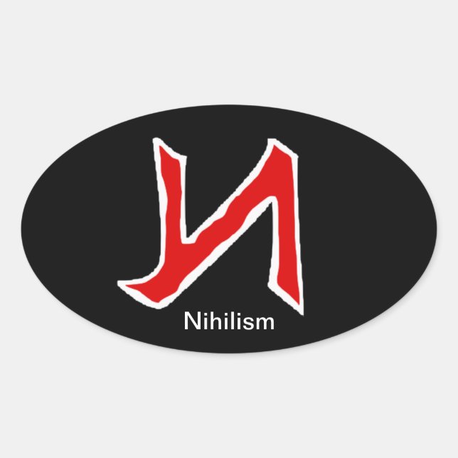 Nihilism Oval Sticker (Front)