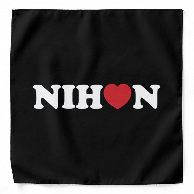 Nihon Love Heart Bandana (Front)