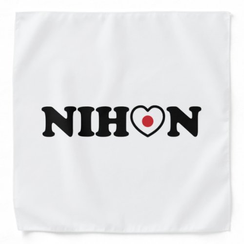 Nihon Love Heart Flag Bandana