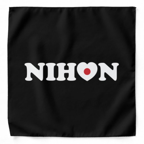 Nihon Love Heart Flag Bandana