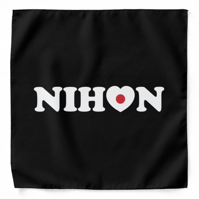Nihon Love Heart Flag Bandana (Front)