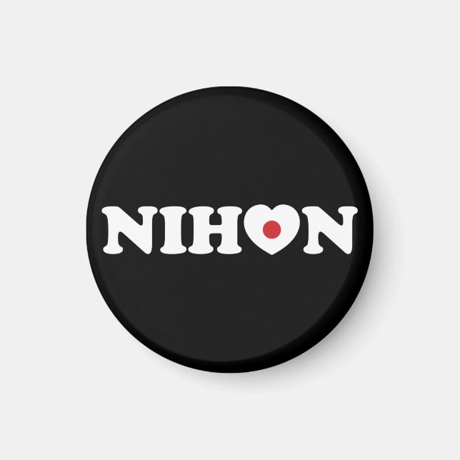 Nihon Love Heart Flag Magnet (Front)