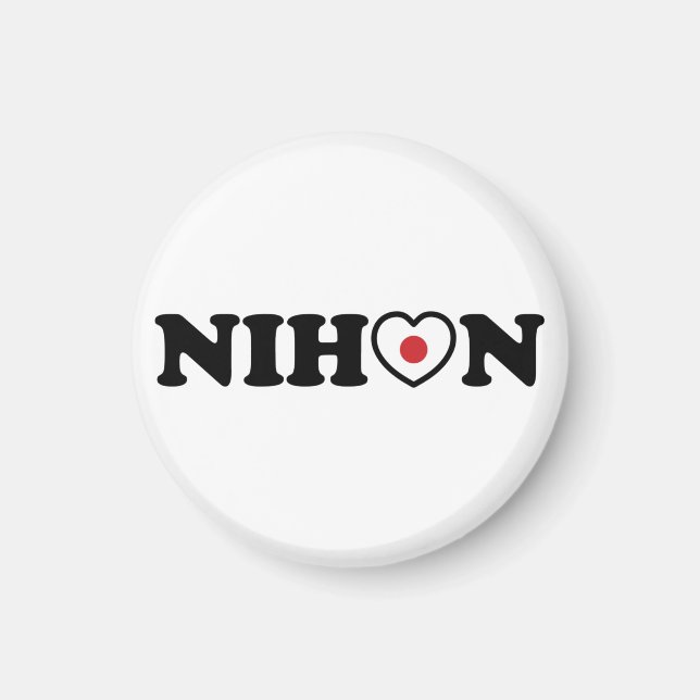 Nihon Love Heart Flag Magnet (Front)