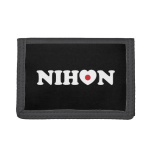 Nihon Love Heart Flag Trifold Wallet
