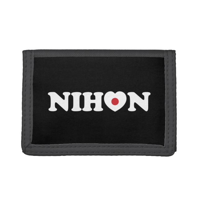 Nihon Love Heart Flag Trifold Wallet (Front)