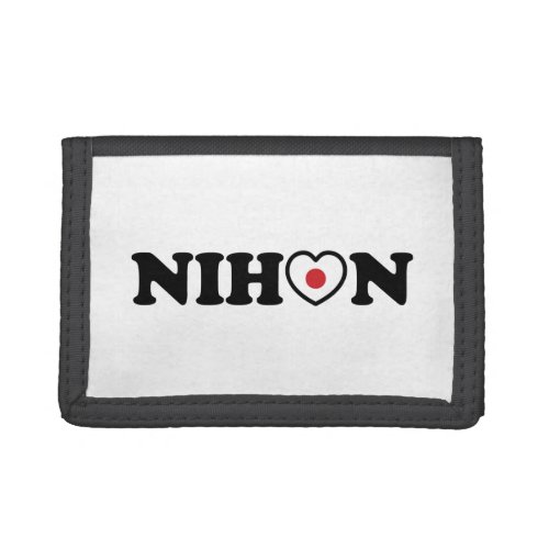 Nihon Love Heart Flag Trifold Wallet