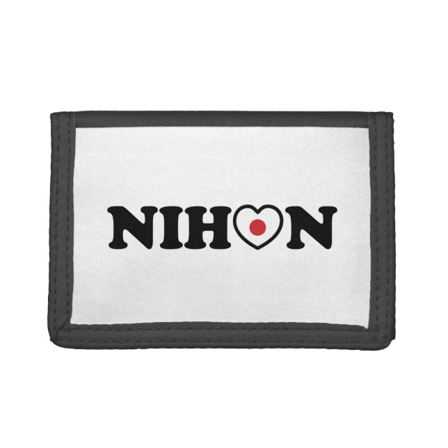Nihon Love Heart Flag Trifold Wallet (Front)