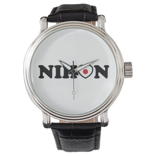 Nihon Love Heart Flag Watch