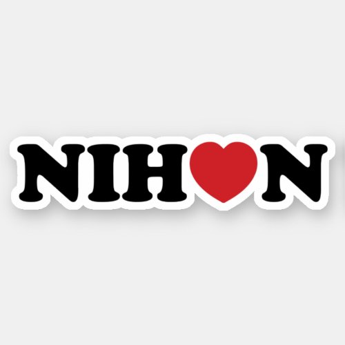 Nihon Love Heart Sticker