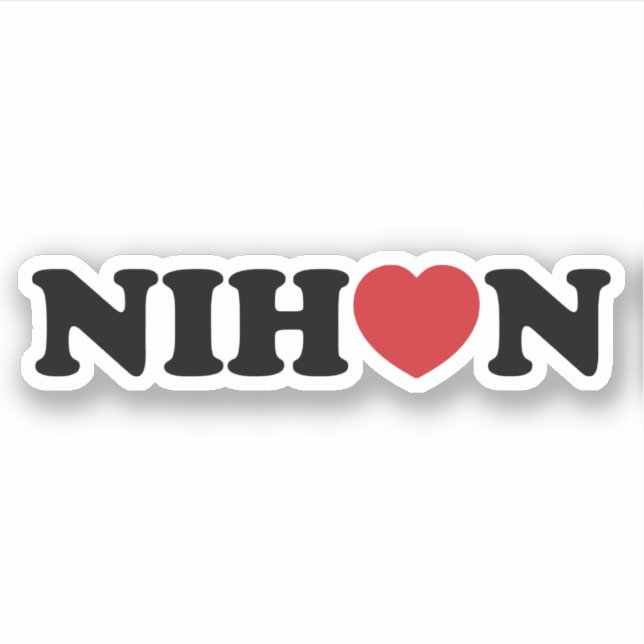Nihon Love Heart Sticker (Front)