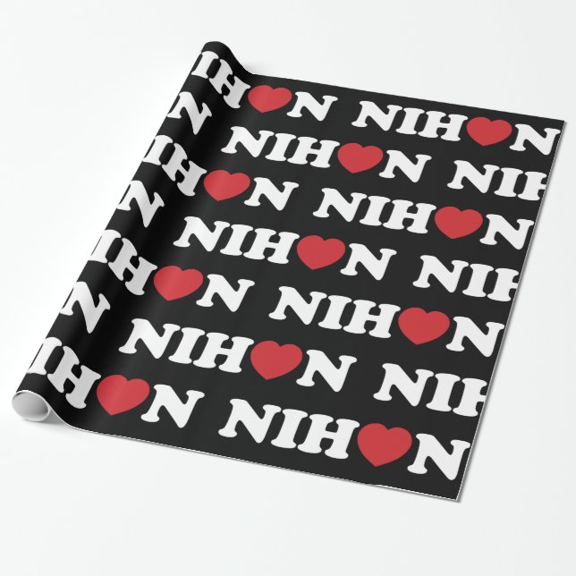 Nihon Love Heart Wrapping Paper (Unrolled)