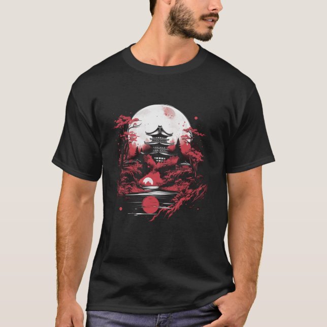Nihonga Traditional Japanese Painting Japanese Art T-Shirt (Front)