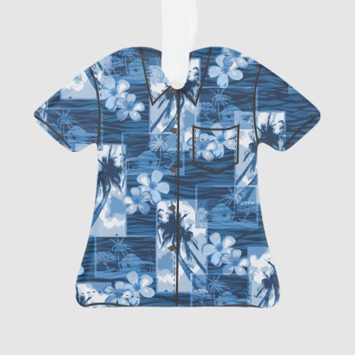 Niihau Island Hawaiian Plumeria Aloha Shirt Ornament