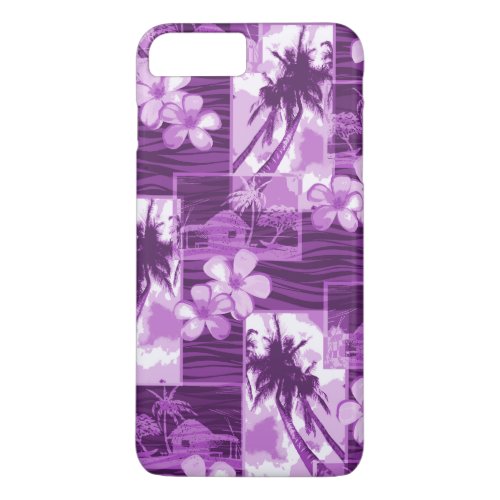 Niihau Island Hawaiian Plumeria and Palm Tree iPhone 8 Plus7 Plus Case