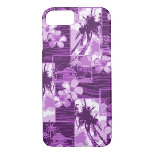 Niihau Island Hawaiian Plumeria and Palm Tree iPhone 87 Case