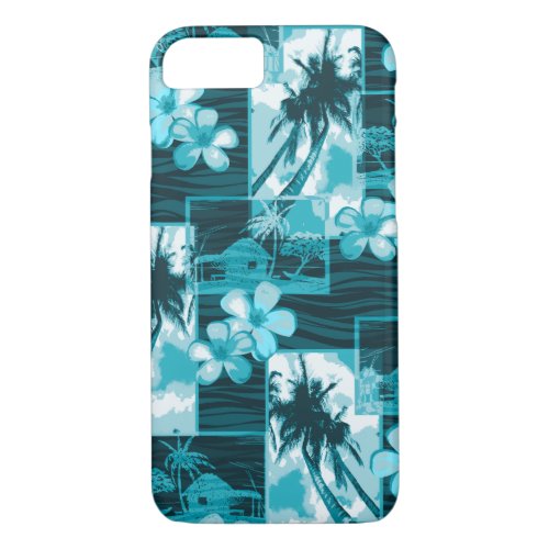 Niihau Island Hawaiian Plumeria and Palm Tree iPhone 87 Case