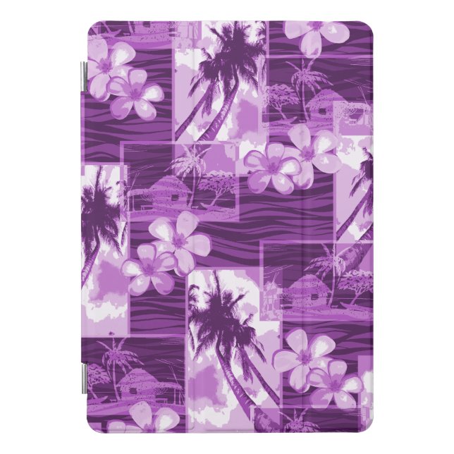 Niihau Island Hawaiian Plumeria and Palm Tree iPad Pro Cover (Front)