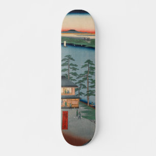 Niijuku Ferry Vintage Ukiyo-e Japanese Art Skateboard