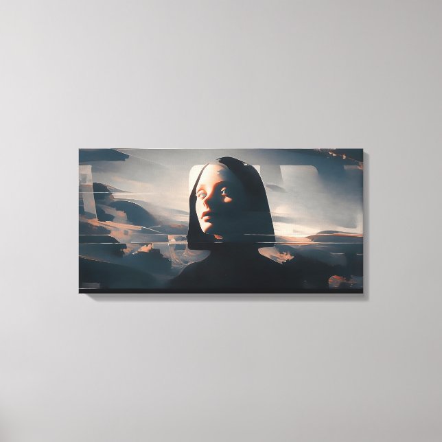 Niji Surreal Art: Hooded Enigma Canvas Print (Front)