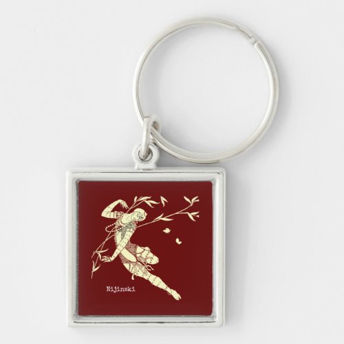 Nijinski Art Deco Ballet Dancer Premium Keychain