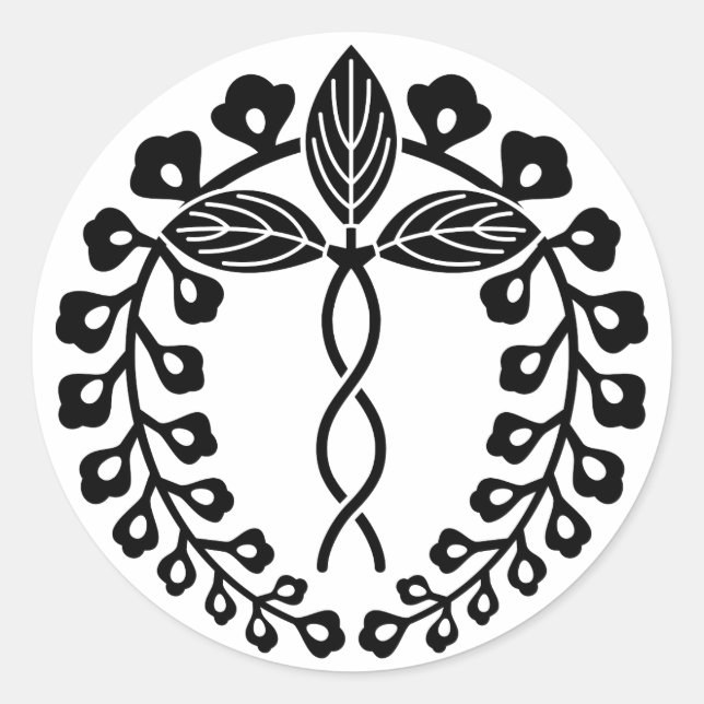 Nijo wisteria classic round sticker (Front)