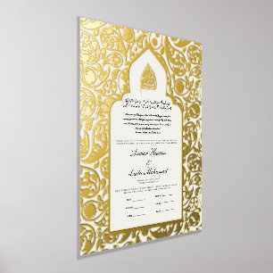 Nikah Certificate Nikkah Nama Islamic Wedding Foil Prints