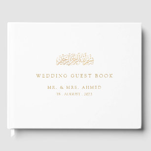 Nikah Gold Islamic Muslim Wedding Guest Book