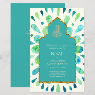 NIKAH - Modern Mandala Turquoise Gold Wedding