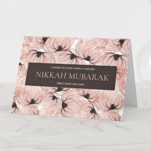 Nikah Mubarak Islamic Wedding Dua Congratulations Card