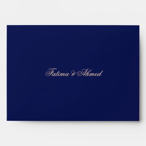 Nikah Muslim Wedding Navy Blue Invitation Envelope