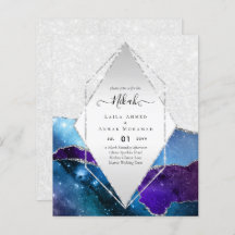 Nikah Wedding Invites  AGATE GOLD GLITTER BUDGET