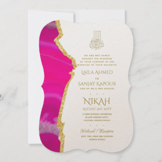 Nikah Wedding Invites - Agate Gold Islamic Walimah