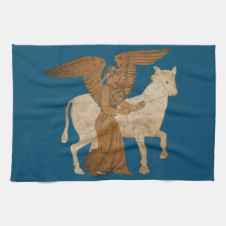 Nike and a bull kitchen towel