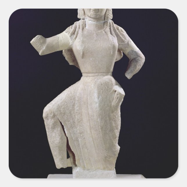 Nike, from Delos, c.550 BC Square Sticker (Front)